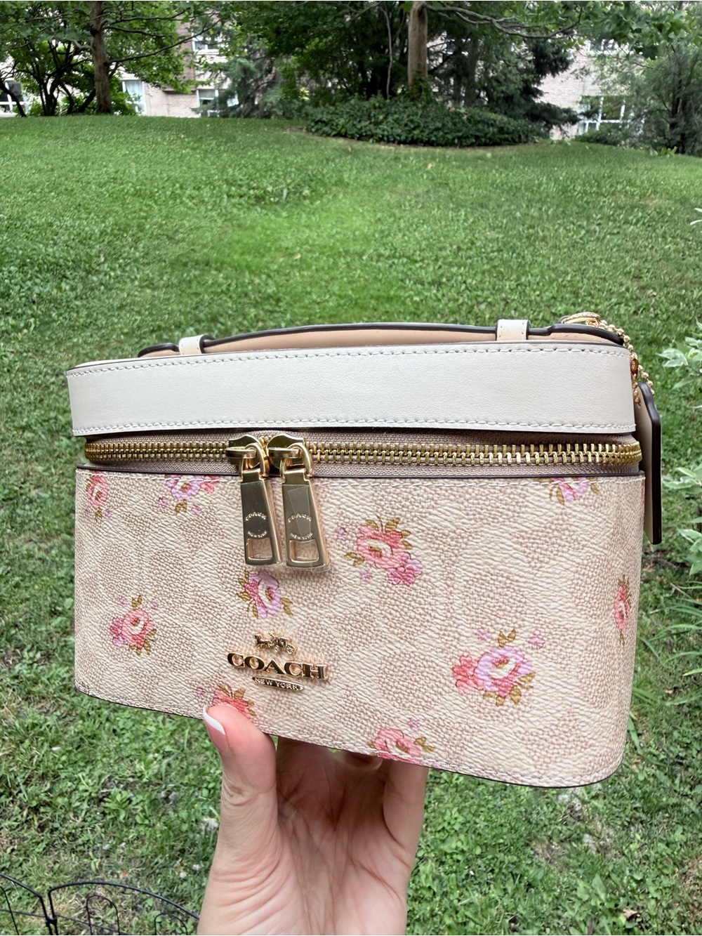 Coach Cosmetic Case In Signature Canvas With Floral Print - Picture 3 of 12